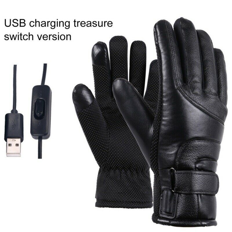 Elektrische Verwarming Handschoenen Winter Motorfiets Rijden Warme Handschoenen Usb Hoge Warmte Constante Temperatuur Thermische Verwarming Handschoenen: Default Title