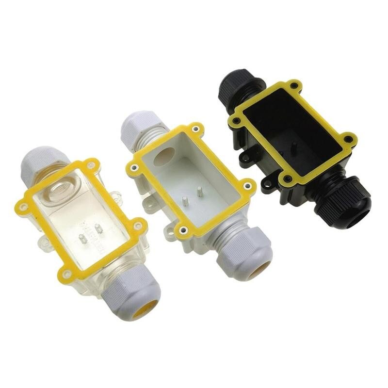 IP68 Waterproof Junction Box 2 Way G711 Electrical Retardant Sealed Outdoor Terminal Lights Case Cable Wire For LED Connect E8B7