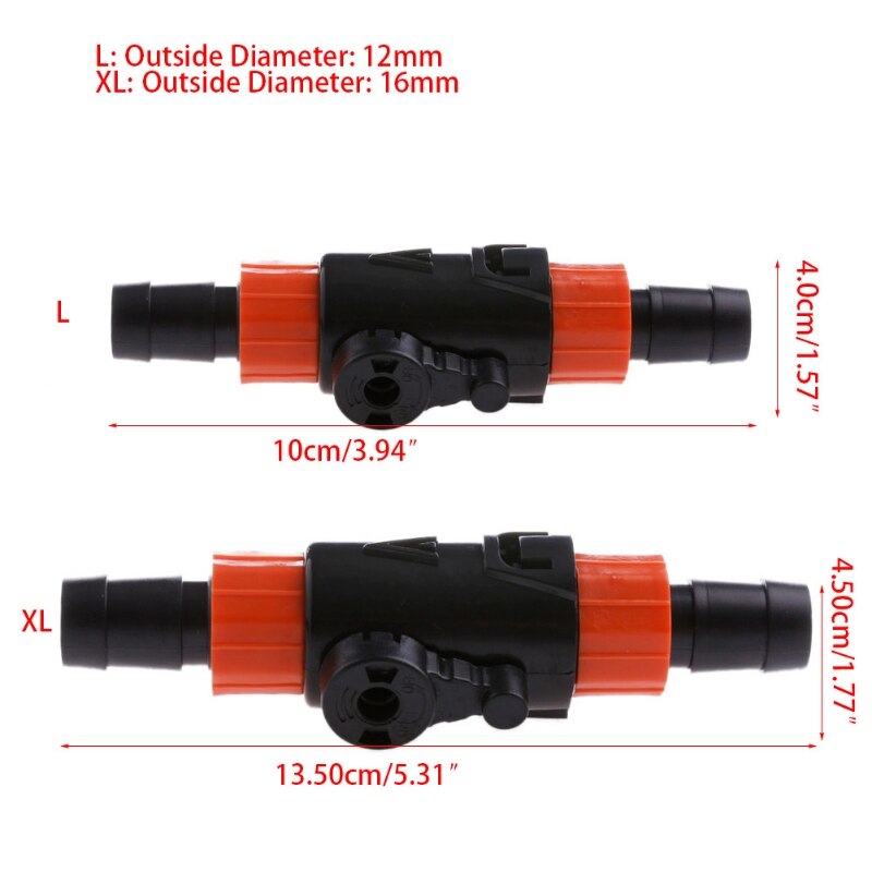 Aquarium Marine Fish Tank Throttle Valve Water Hose Flow Control Switch XL