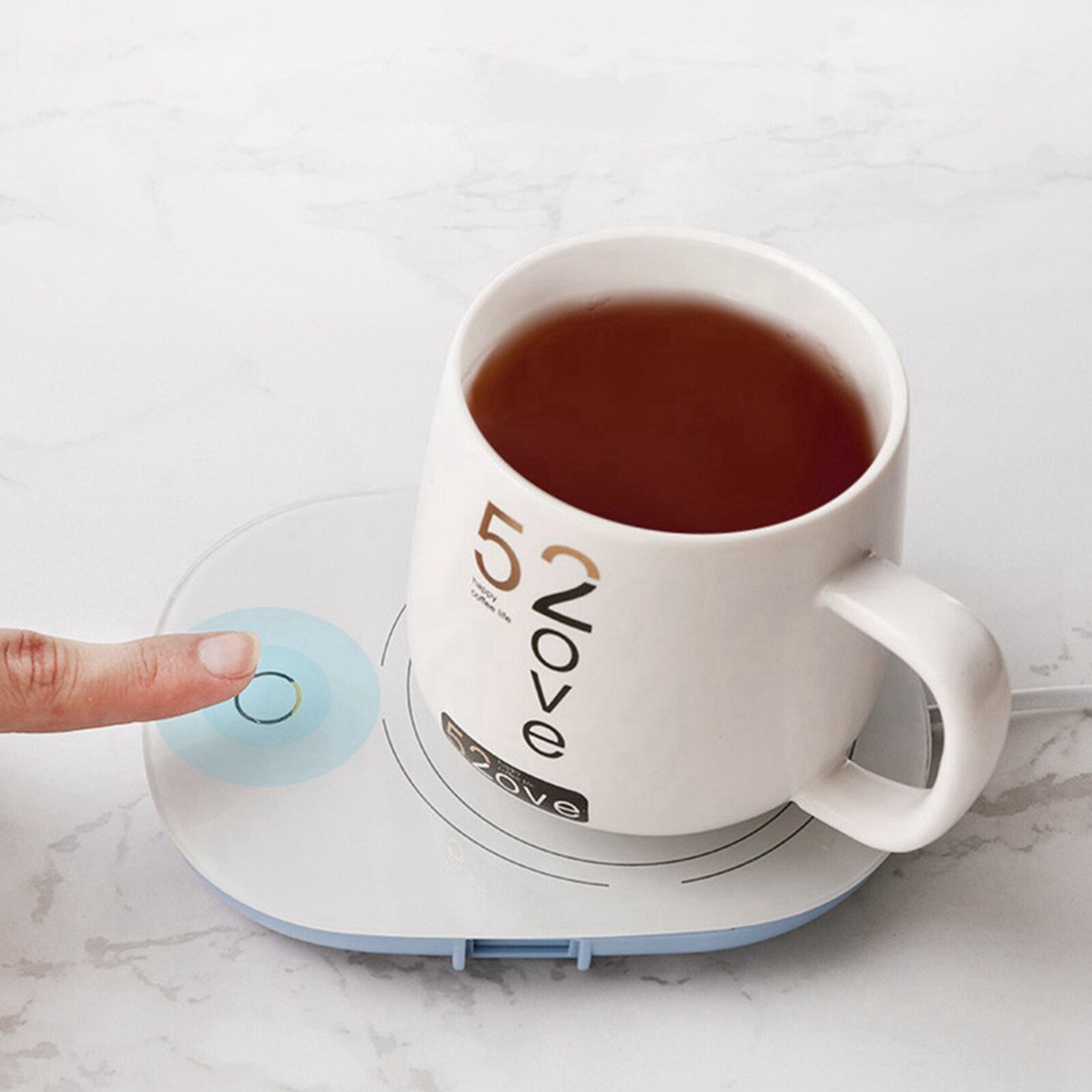 Electric Cup Beverage Warmer Plate Tea Water USB Warmer Pad Portable Mug Cup Heat Beverage Mug Mat Heater Pad Mug Scoop
