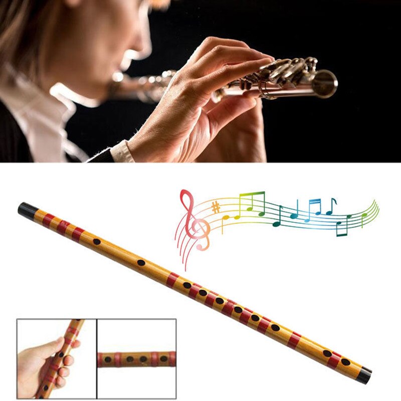 Flauta de bambú, instrumento Musical hecho a mano para estudiantes principiantes, JAN88, 1 ud.