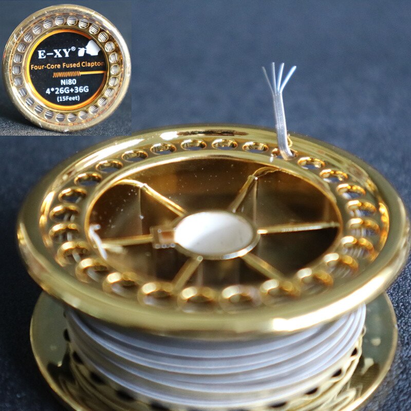 Bobine de fil Clapton fusionné Ni80, 10 pieds/rouleau, 36GA + 4 * 26GA, fil chauffant reconstructible, Alien Clapton: Bleu