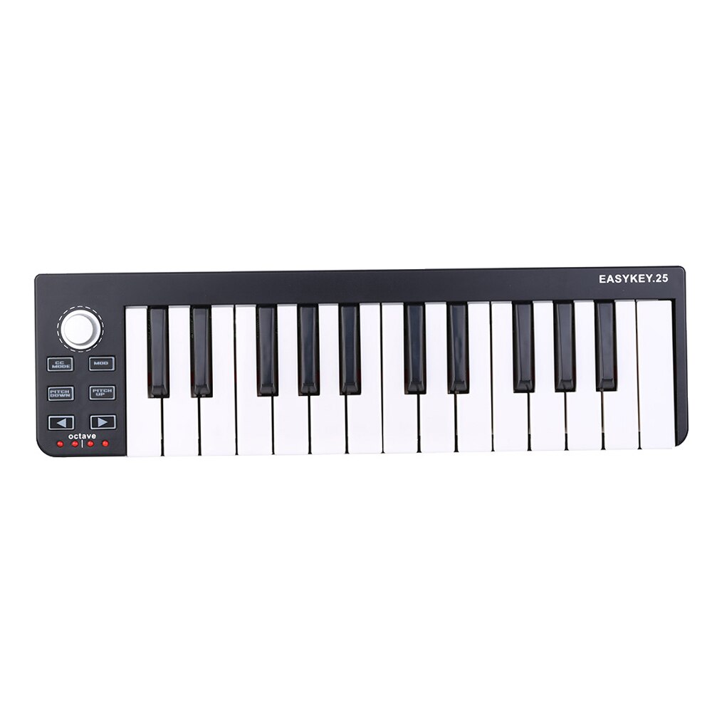 Worlde Easykey.25 Portable Keyboard Mini 25-Key USB MIDI Controller with 4 Programmable Memory Banks &amp; 6 Control Buttons