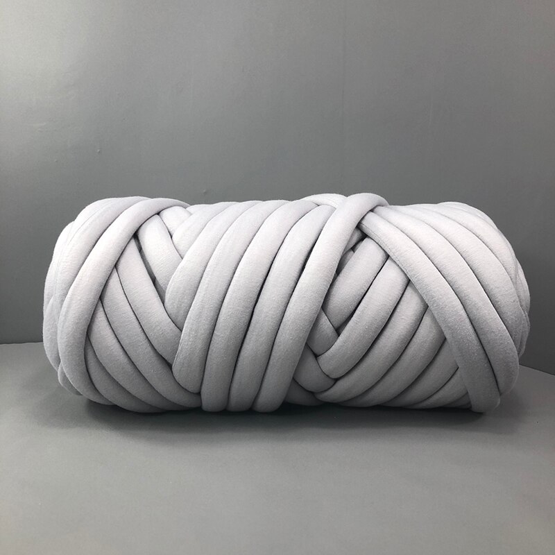 250g tjockt garn bomull diy handstickning virka roving spinning filt ulltråd matta hatt hem textil leverans handarbete: 250g- grå