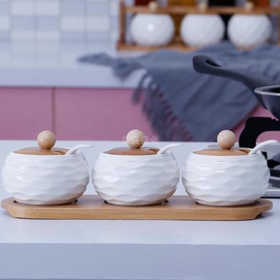 NEWYEARNEW Ceramic Spice Storage Bottles Jars Kitchen Tools Set Japanese-Style Combination Herb Home Wedding: f