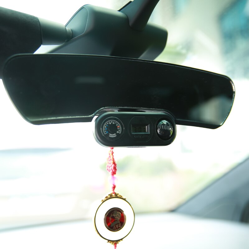 universell 285mm bil bakspeil vidvinkel bakspeil auto avlet konveks kurv innvendig klips på bakspeil med kompass