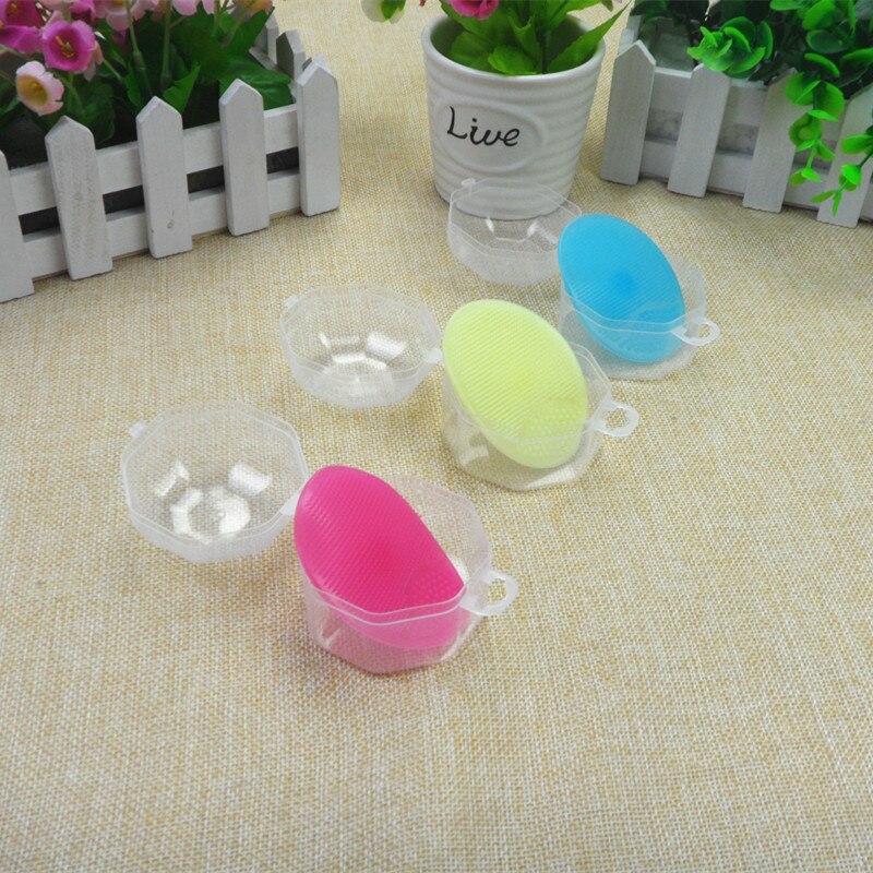 Hzirip 3 Colors Newborn Baby Soft Silica Gel Healthy Shampoo Brush Massage Bath Brush Soft Brush Infant Body Hair