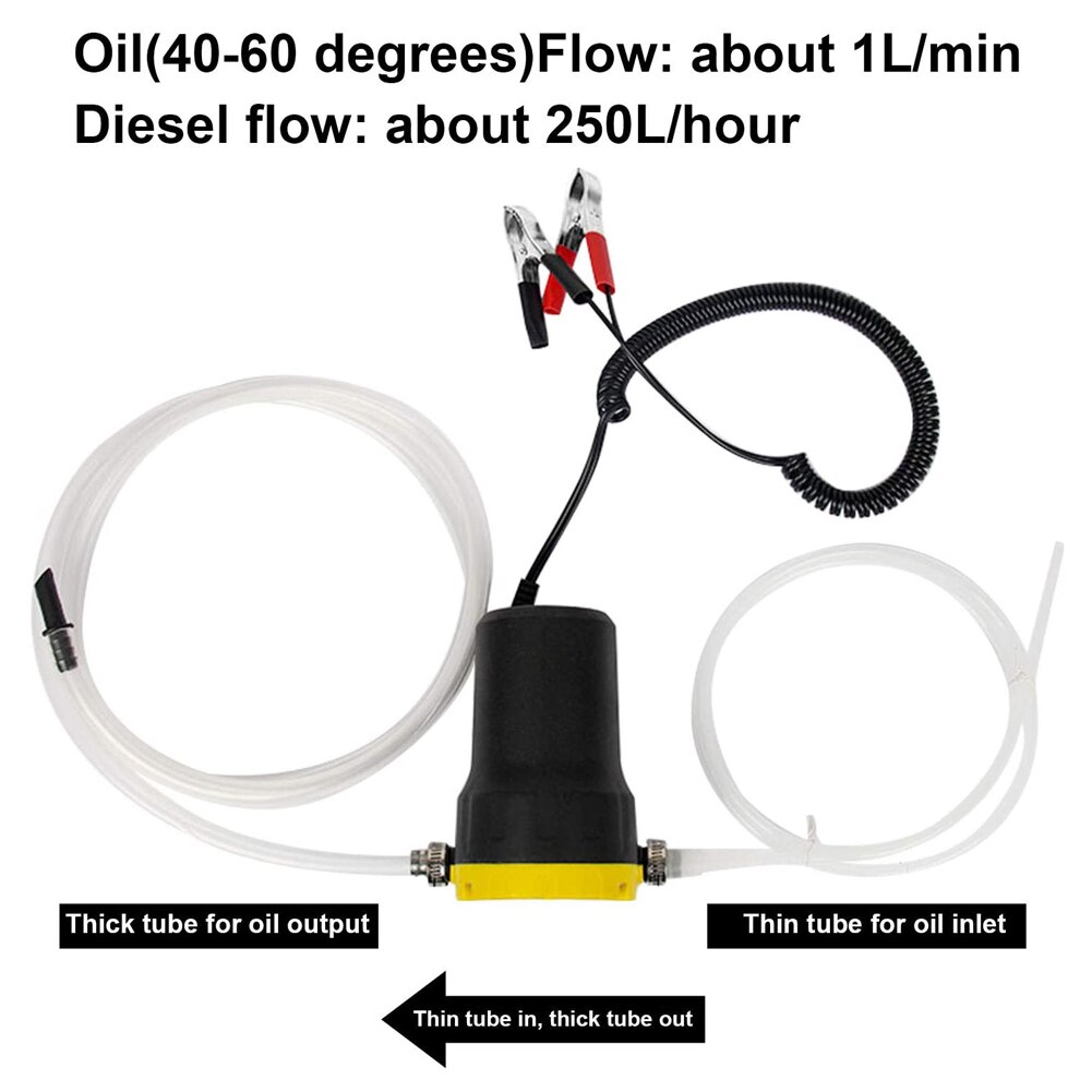 24V 60W Electric Oil Pump Diesel Pump Mini Diesel Pump Self-Priming Motor Oil Diesel Fluid Transfer Suction Pump Boat Engine