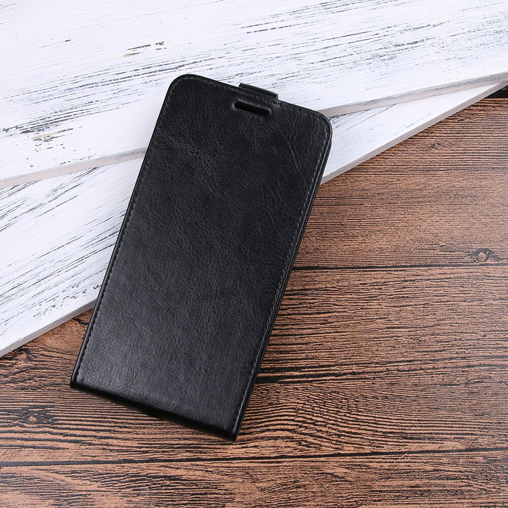 For Xiaomi Redmi 6A Case Flip Leather Case For Xiaomi Redmi 6A Vertical Cover With Card Holder For Xiaomi Redmi 6A: Black