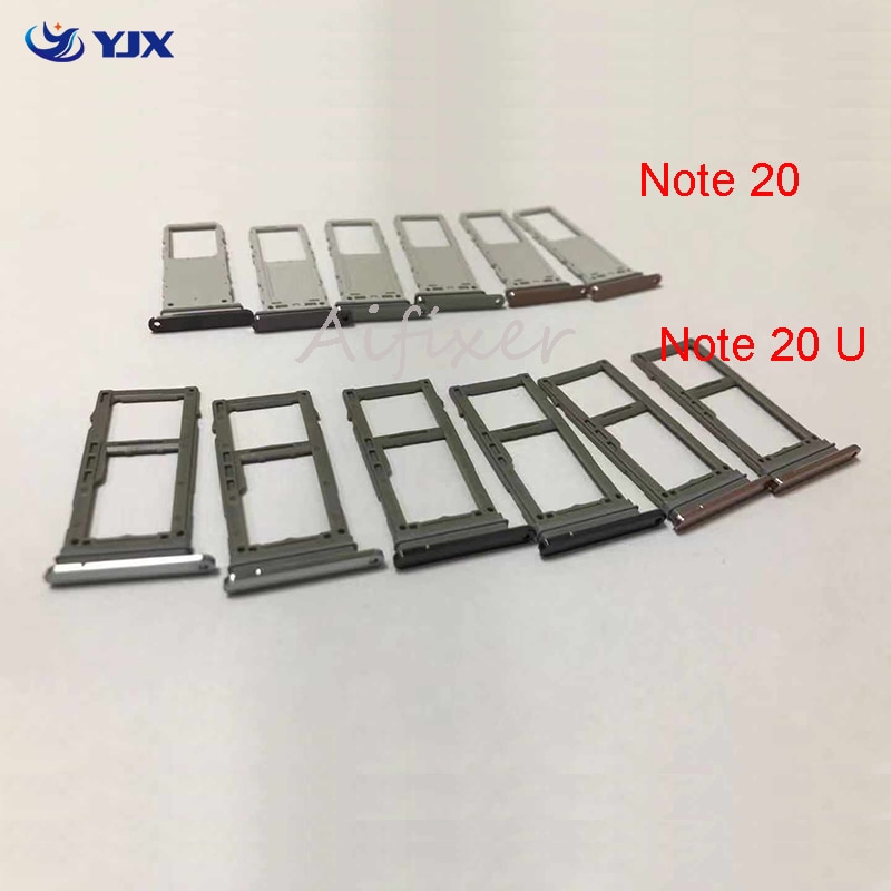 10Pcs Sim Card Tray Holder Sd Reader Voor Samsung Galaxy Note 20 Ultra Sim Card Tray Slot Cassette Vervanging deel