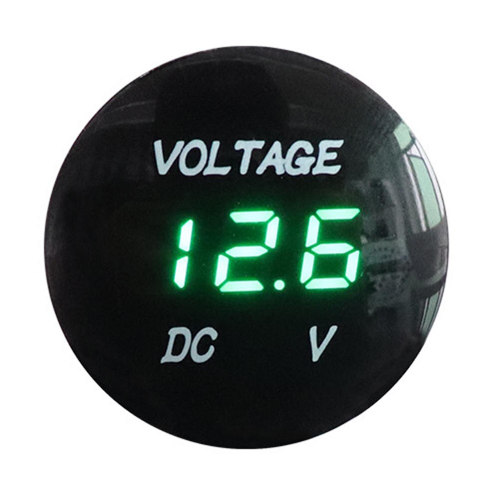 DC12-24V Auto Motorfiets Voltmeter Led Panel Digitale Motorcycle Volt Meter Rood/Blauw/Groen Pc Materiaal