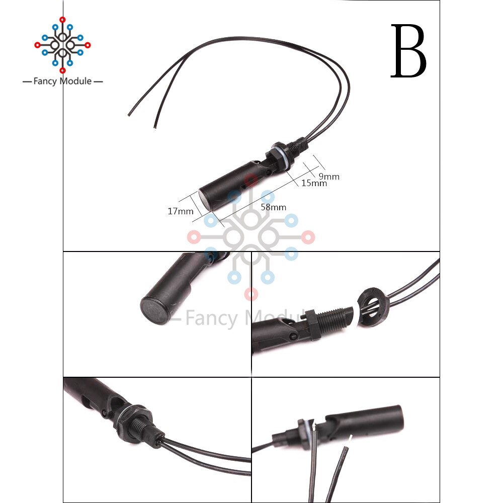 Horizontal Sensor Float Switch Tank Liquid Water Level Sensor Ball Float Controller Automatic Water Pump Switch Aquarium Pool