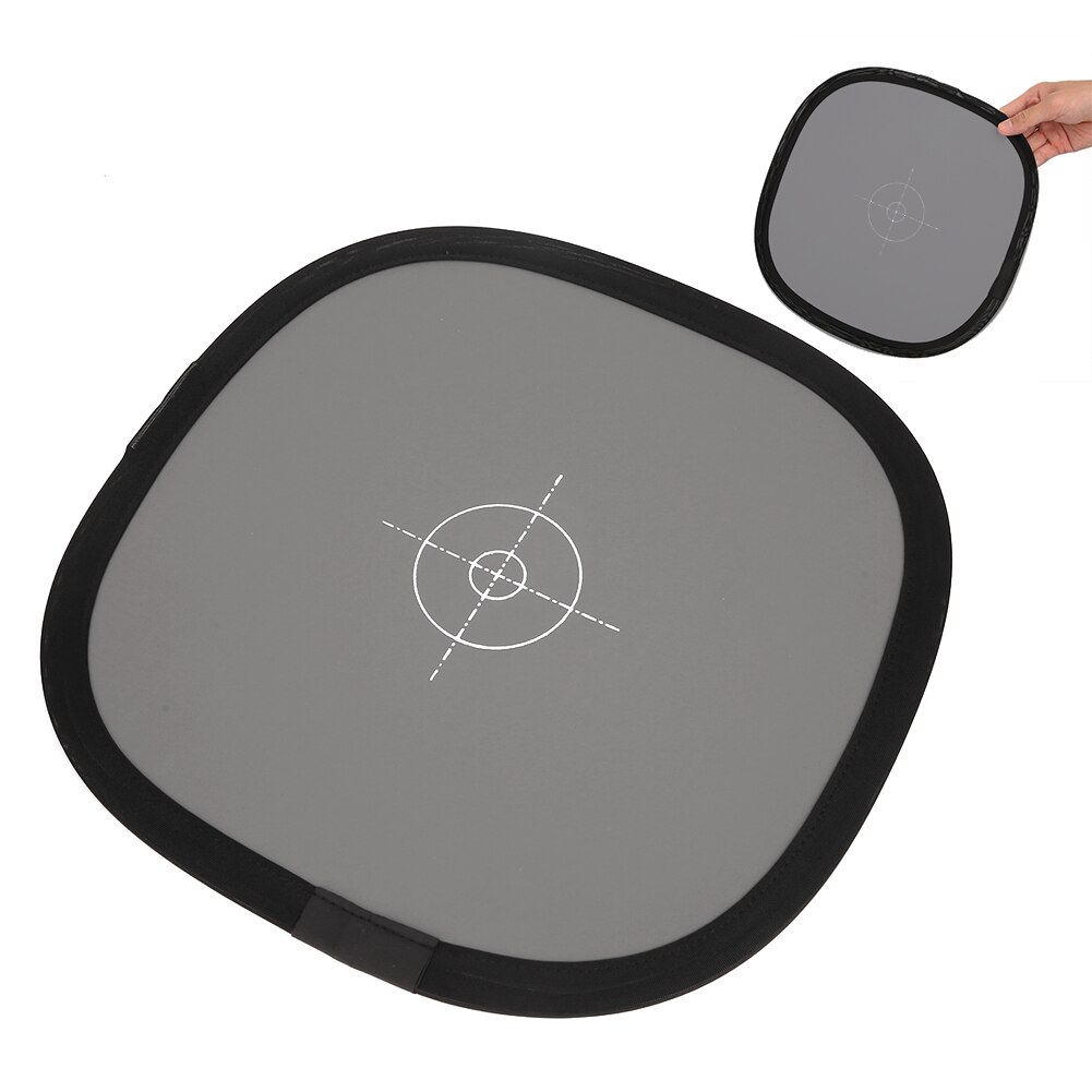 Tarjeta de equilibrio de 30cm, portátil, 18 por ciento, gris, blanco, doble cara, placa reflectora para cámara Digital SLR