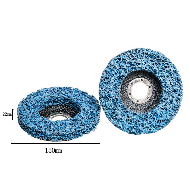 5Pcs 180mm Poly Strip Disc Abrasive Wheel Paint Rust Remover Clean Grinding Wheels For Motorcycles Durable Angle Grinder Car: 5pcs 150x22mm blue