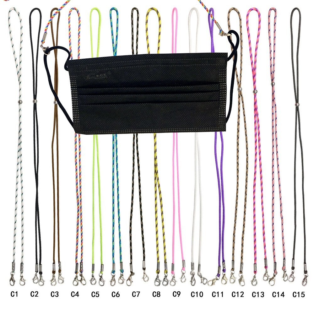 2 uds. Mascarilla cuerda soporte cordón longitud ajustable mascarilla cadena para mujeres cuello cadena accesorios collares Correa soporte para niños seguridad