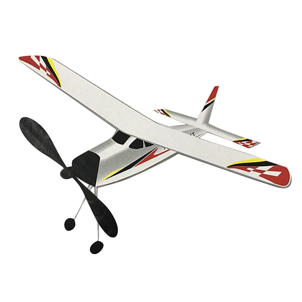 Elastic Powered Rubber Band Wind-up Plane Toy Outdoor Flying Aircraft