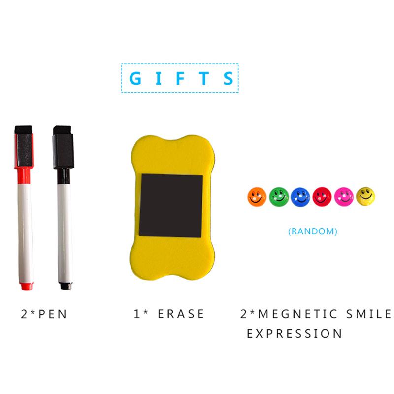 Magnet whiteboard A4 soft magnetic board, Dry Erase drawing and recording board For Fridge Refrigerator with Free gif