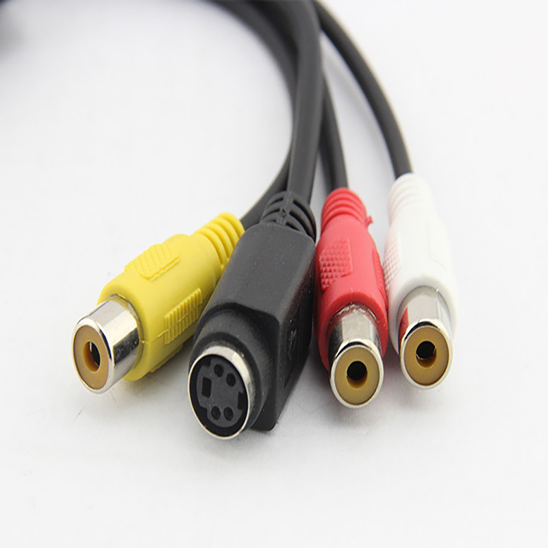 1PCS VGA SVGA to S Video 3 RCA Converter AV TV Out Cable Adapter RCA Female Connector Video Cable for Laptop PC HDTV Monitor