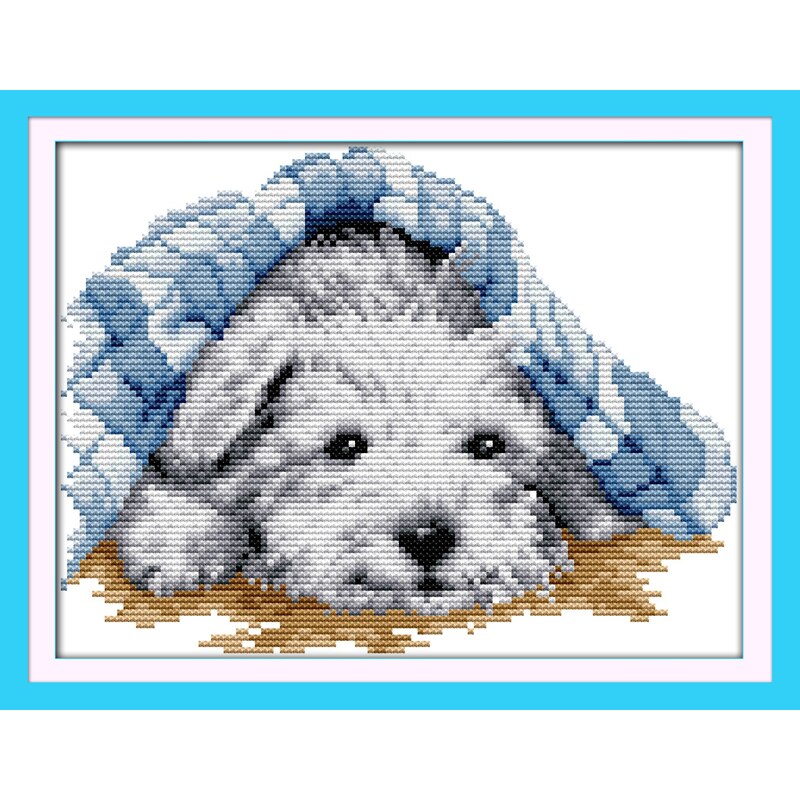 Everlasting Love-Kit de punto de cruz chino para perros pequeños, algodón ecológico, 11CT y 14ct, de ventas de nueva tienda
