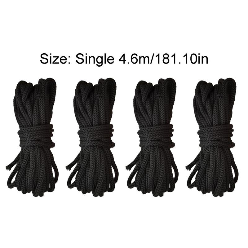 Trampoline Net Replacement Rope Long Safety Tie Down Rope 5mm/0.2 Inch Thick Braided Cord For Enclosure Nets 4 PCS Trampoline