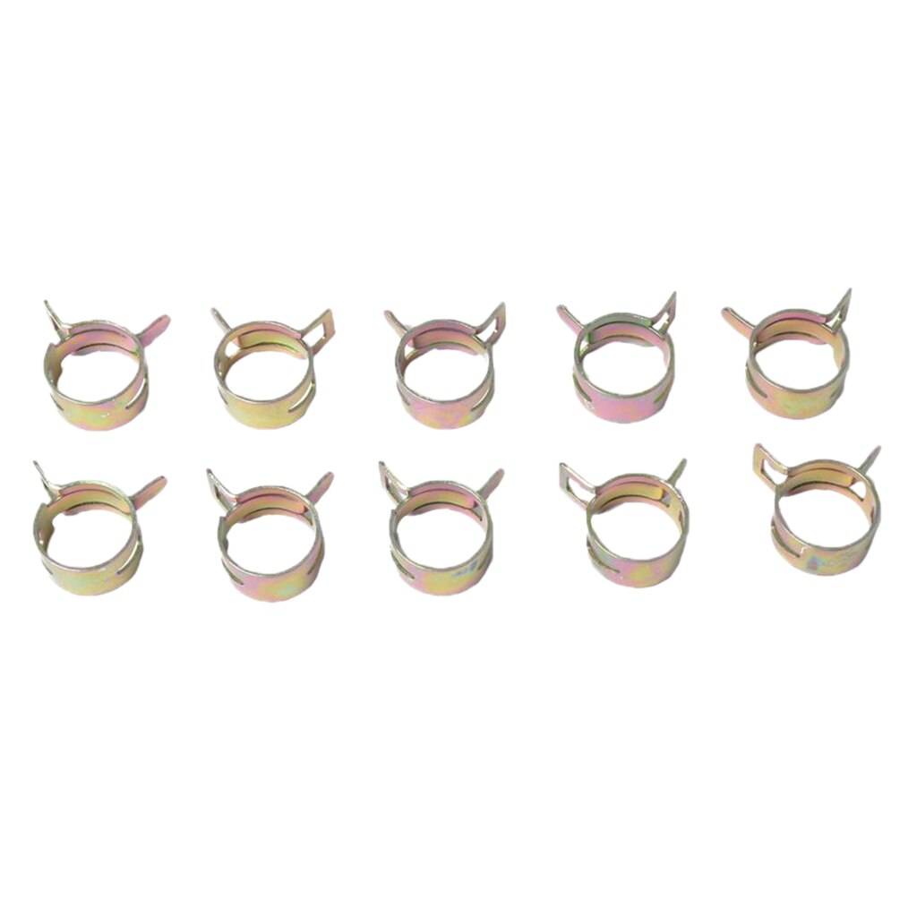 10x Spring Clip Fuel Hose Vacuum Line Silicone Pipe Tube Band Clamp Fastener