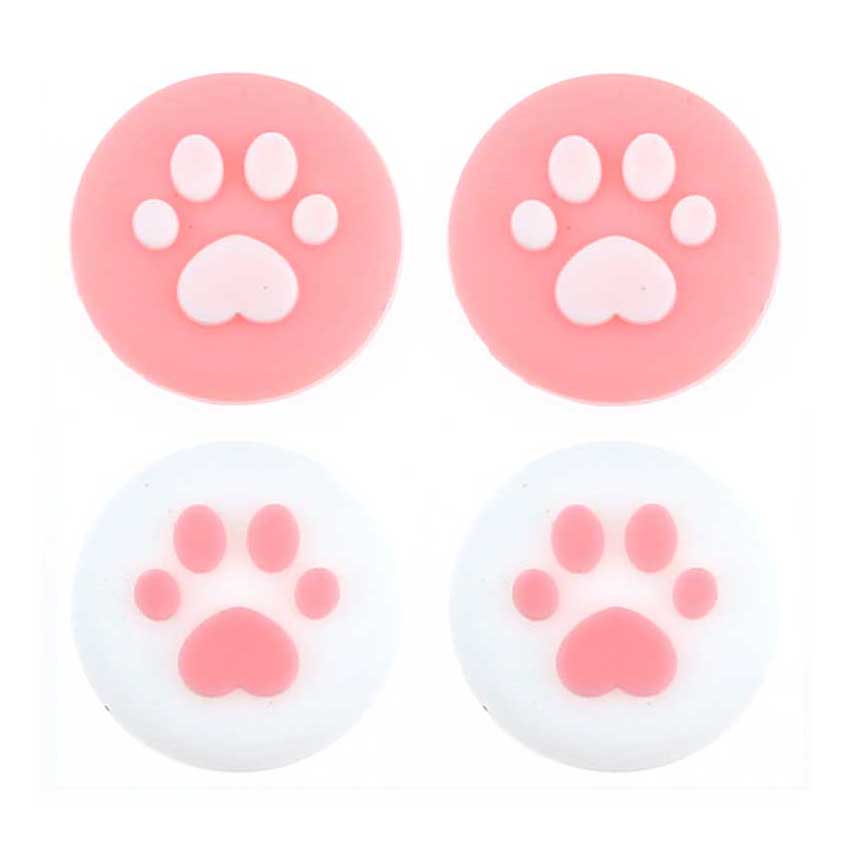 YuXi 4pcs Cat Paw Thumb Stick Grip Cap Joystick Cover For Nintend Switch Lite NS Joy-Con Controller Gamepad Thumbstick Case: F F O O