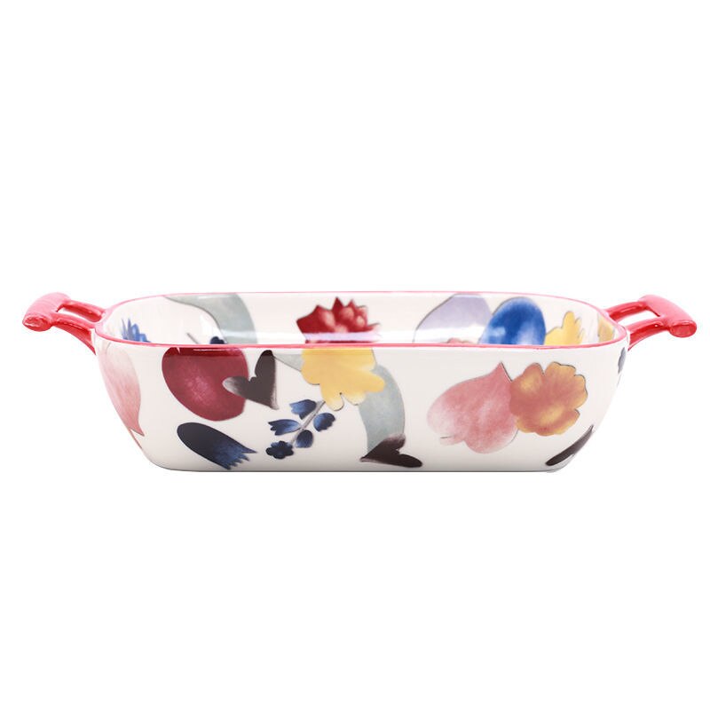 Vajilla de cerámica para horno microondas, juego de vajilla occidental de porcelana para cocina, cuenco de arroz al horno y queso al horno