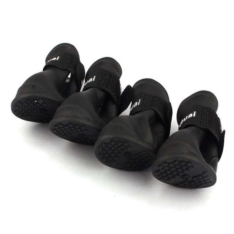 TAILUP para perros 4 unids/lote calzado de lluvia para perro arnés de ropa para perros botas de colores caramelo botines impermeables de goma para mascotas suministros para el hogar