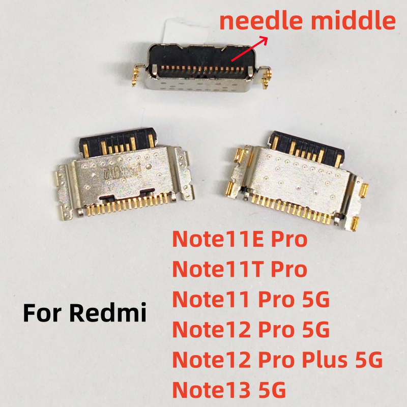10Pcs/Lot For Xiaomi Redmi Note 13 12 11 11E 11T Pro Plus 4G 5G USB Charging Port Dock Socket Plug Charger Connector: Brown
