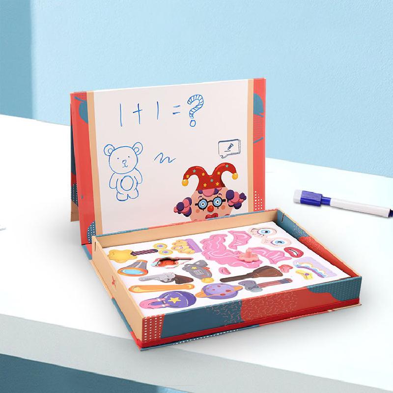 Magnetische Puzzel Kinderen Onderwijs Speelgoed Dier Brief Voertuig Bijpassende Jigsaw Schilderen Set Game Vroeg Leren Speelgoed Voor Baby