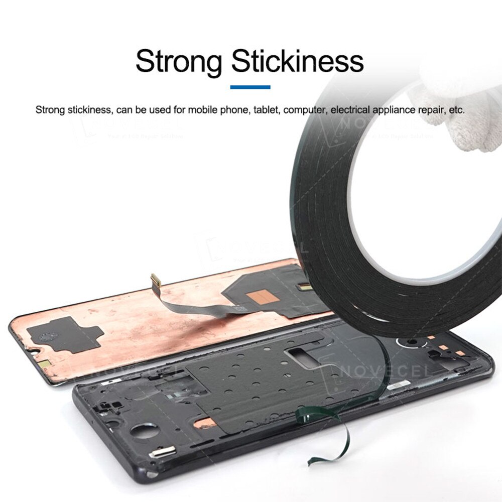 2MM 3MM 5MM Green Foam Double Sided Tape Edge Screen Frame Glue Strong Adhesive Sticker Mobile Phone Tablet Screen Repair