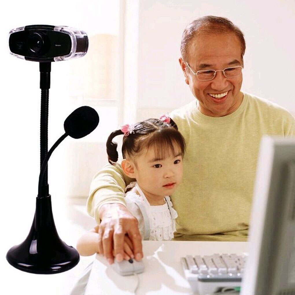 Drive-free HD Webcam with Microphone Laptop Computer Web Camera Home Adjustable Webcam