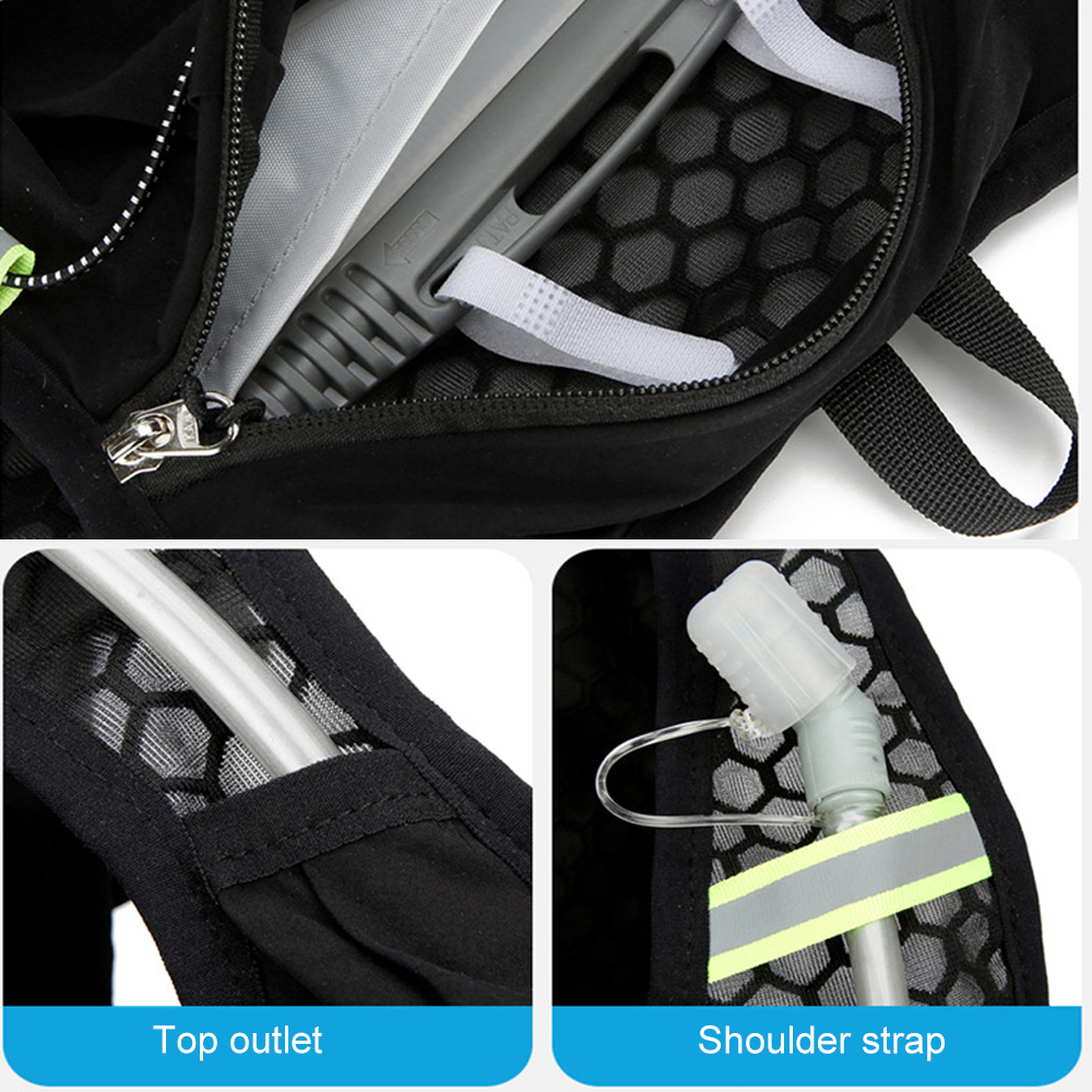 Lichtgewicht hardloophydratatievest 2L waterrugzak voor wandelen fietsen, ademend drinkrugzak voor heren en dames