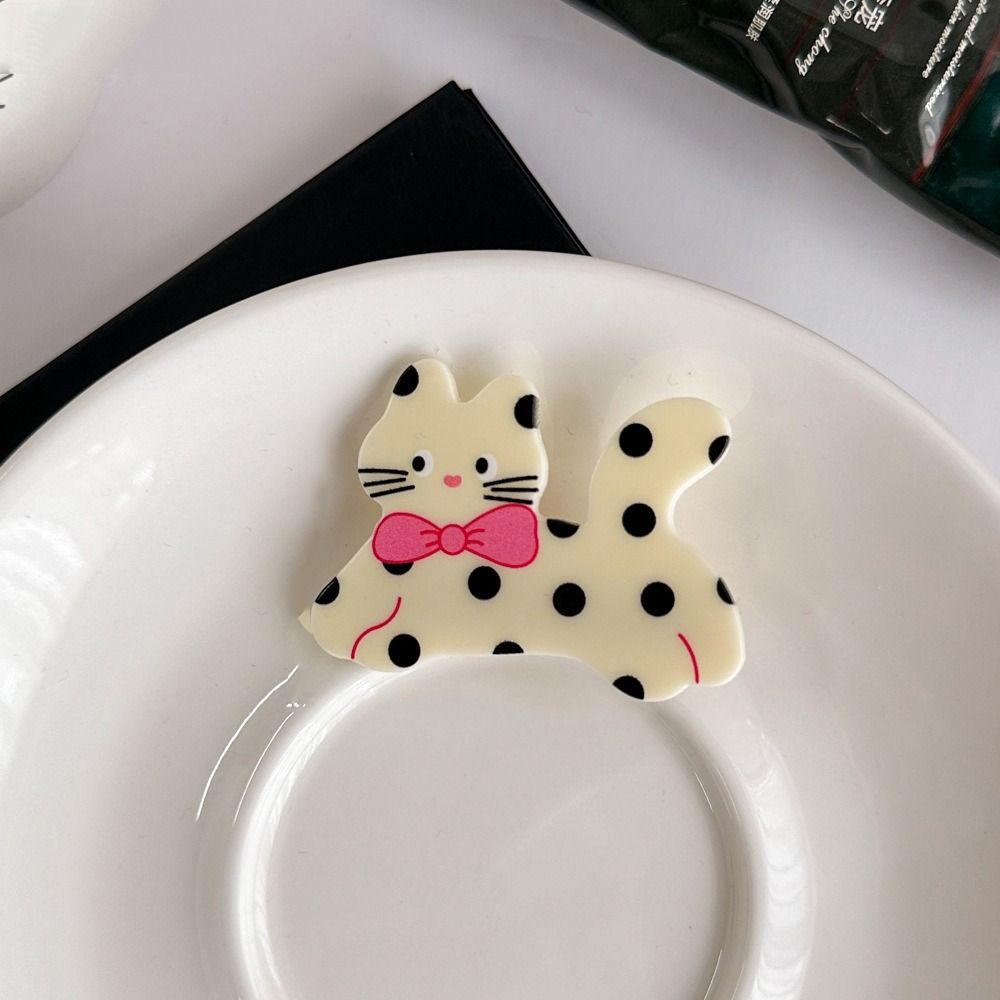 Pinza de pelo de ácido acético de gato de dibujos animados, pinza lateral acrílica, pinza de pico de pato para mascotas, horquilla colorida: Azul