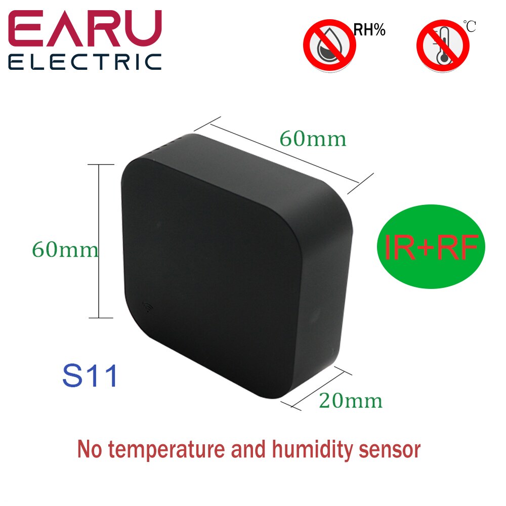 WiFi Tuya Smart Universal IR/RF Remote Controller for Air Conditioner TV with Temperature Humidity Sensor by Alexa Google Home: S11
