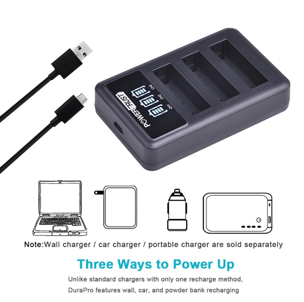 2x1200 mAh Original SJ8 Rechargeable Li-ion batterie + LED 3 canaux USB chargeur pour SJCAM SJ8 série sport Action caméra