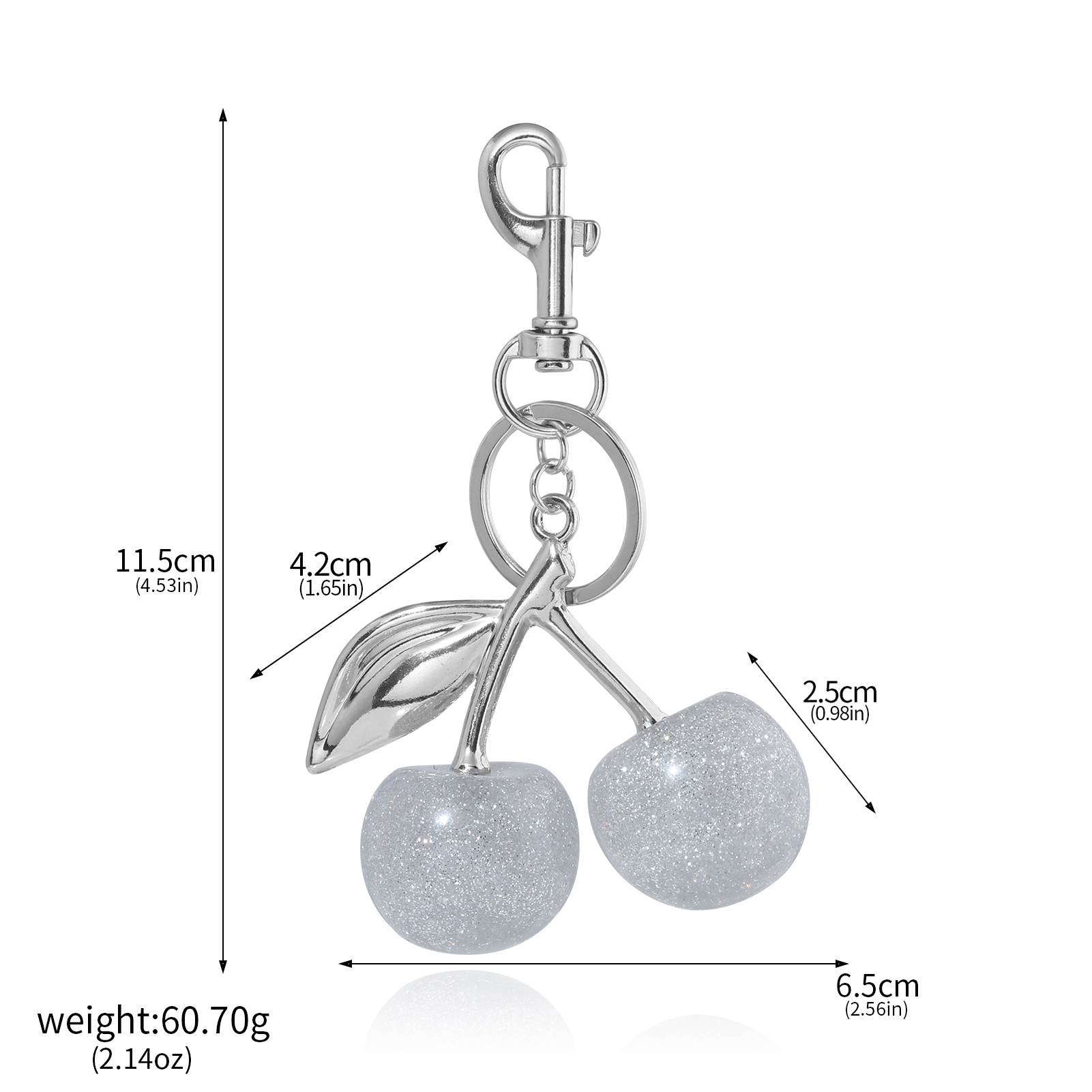 Delicious Red Cherry Keychain Summer Fruits Cherries Pendant Keyring For Women Men Jewelry Bag Key Accessories