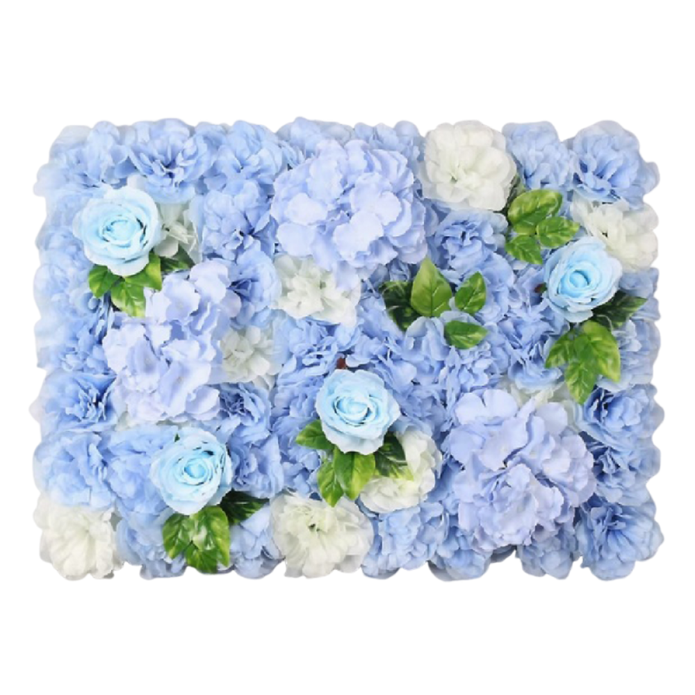 Handgemaakte Kunstbloemen Wandpanelen Realistisch 60x40cm Rozen Bruiloft Achtergrond Romantisch Duurzaam Zijden Rozen Bloemenwand: Zilver
