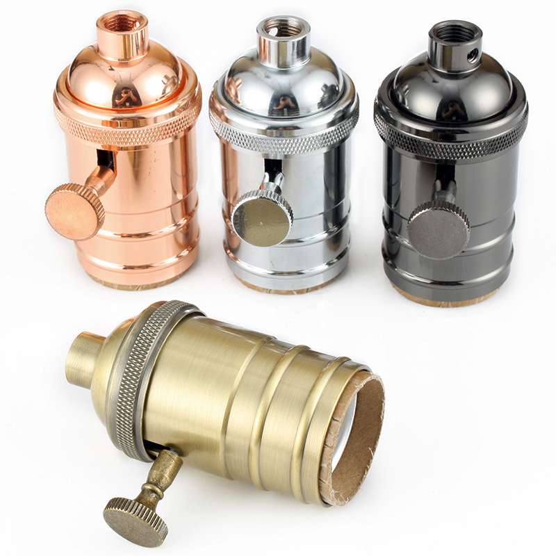 Lampenfassung Jahrgang Edison Glühbirne E26 E27 Sockel Schraube Lampensockel Aluminium Licht 110V 220V Sockel Industrie retro Anhänger Lampenfassung