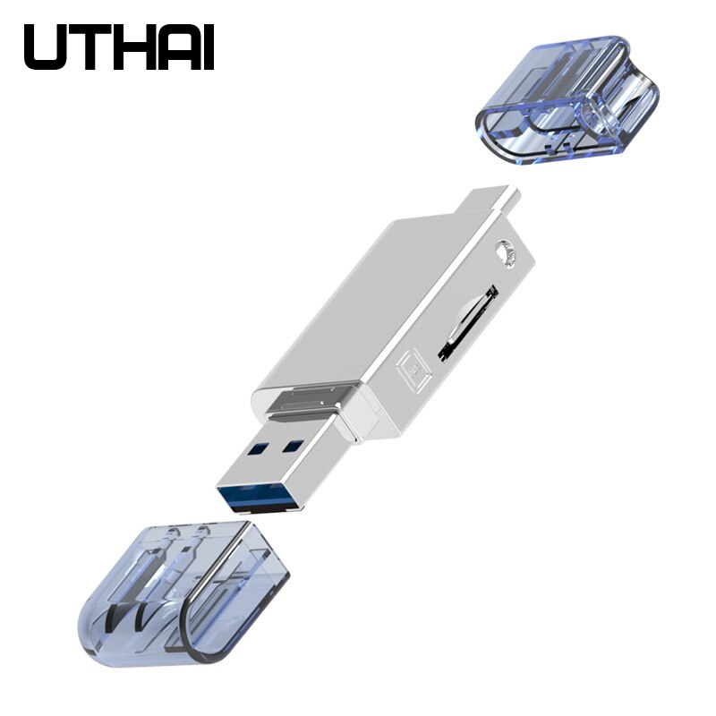 Uthai  c39 til huawei nm kortlæser type-c til micro sd/usb 3.0 adapter multi  in 1 usb 3.0 til mobil/pc brug nano memory card read