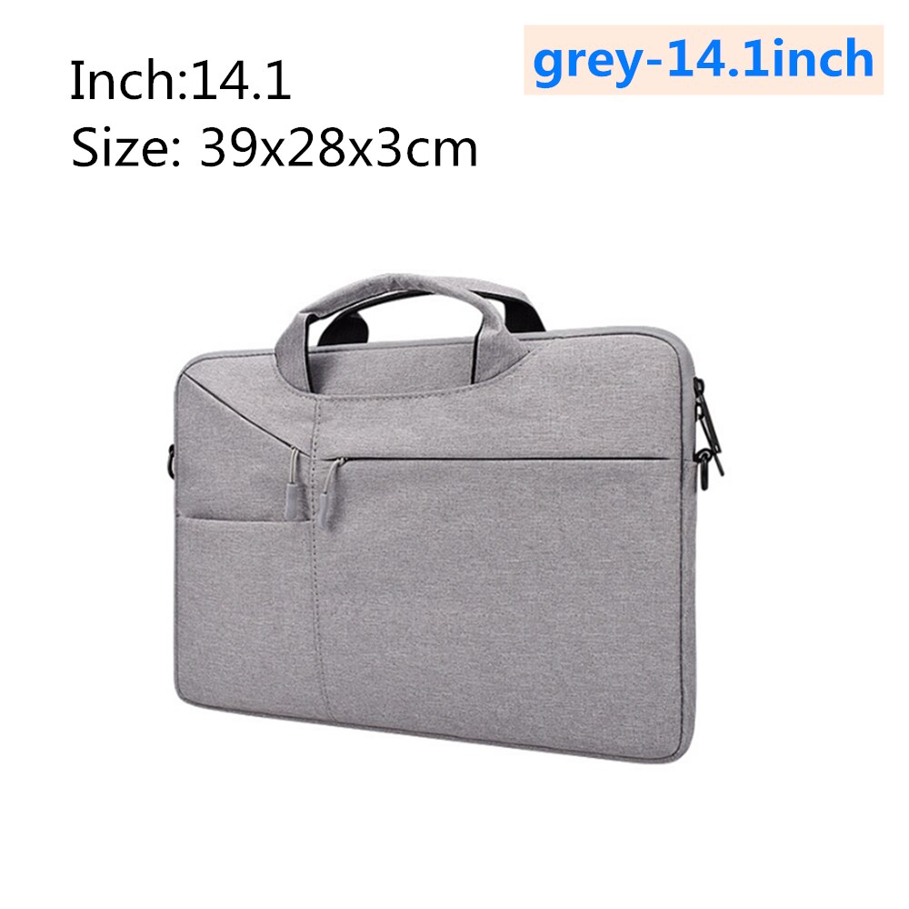 Waterproof Portable Laptop Bag Case Protective 13.3 14.1 15.4 15.6 inch Handbag Macbook Pro 15.6 for Apple liner felt briefcase: grey-14.1inch