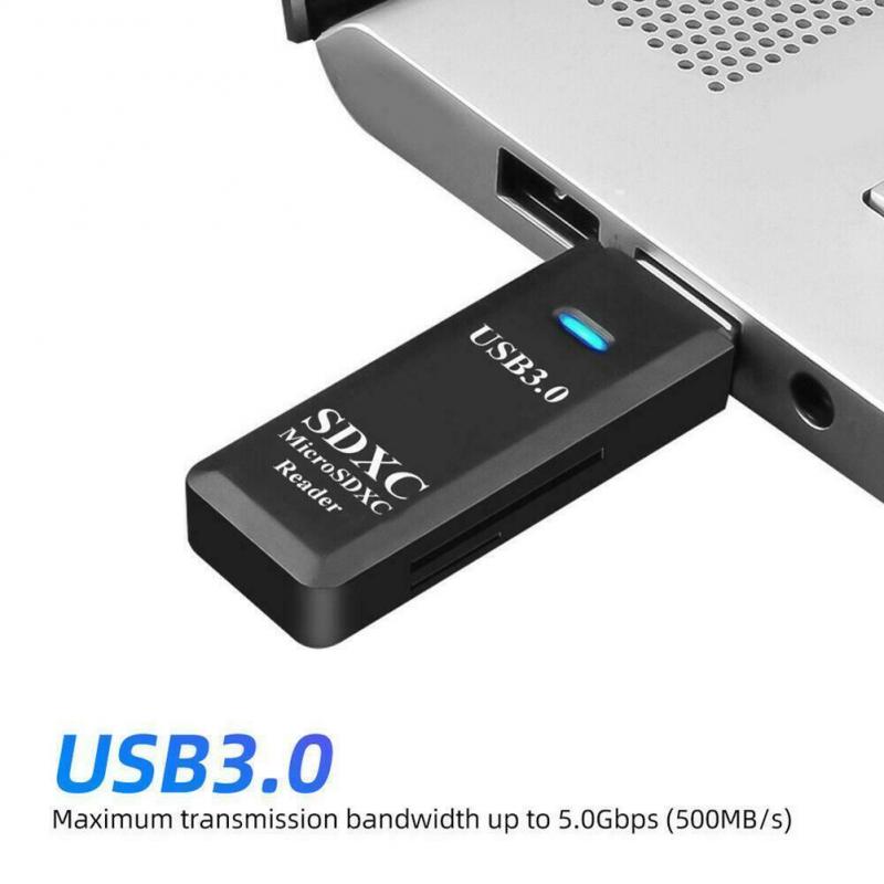 2 in 1 usb 3.0 kortlæser micro sd tf kort hukommelseslæser højhastigheds multi-kort skriver adapter flashdrev bærbar tilbehør