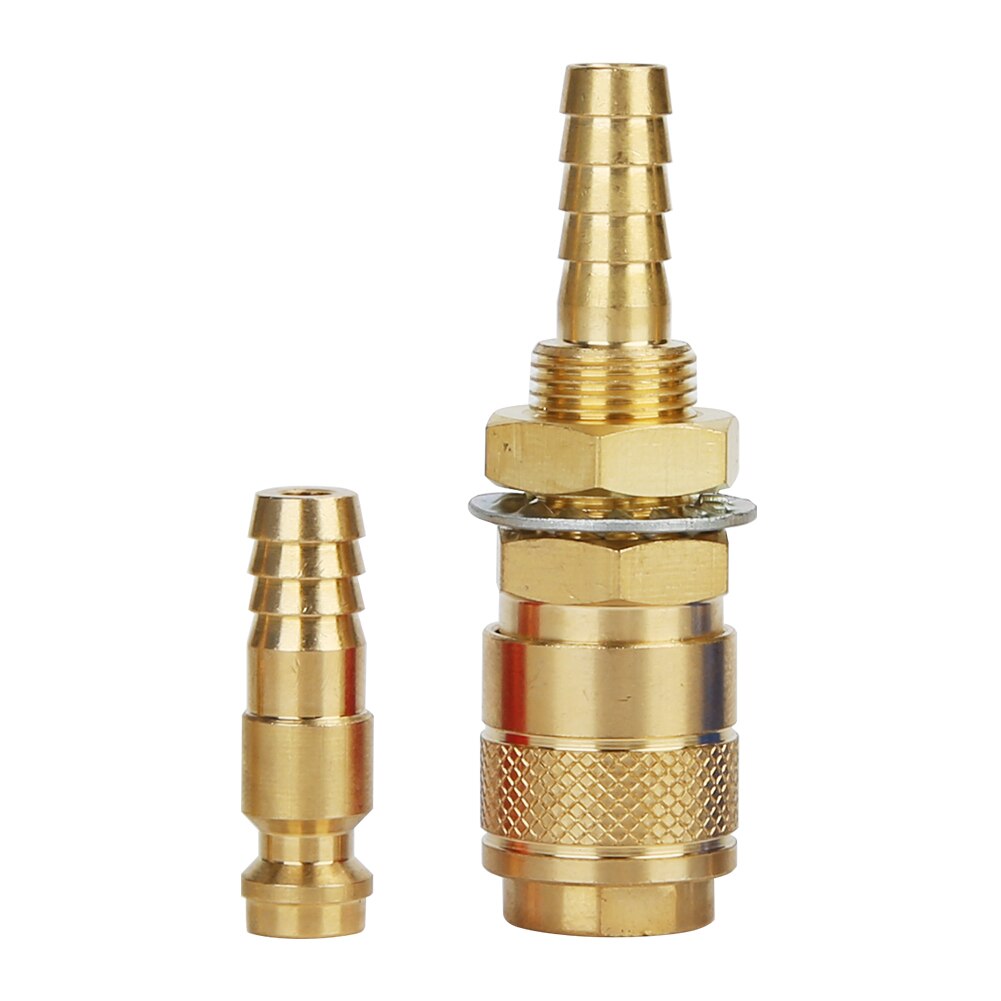 Rust-resistant Brass M8 Water Cooled Gas Adapter Quick Connector Set Fitting Tool for MIG Welding Torch Welding Supplies: Golden