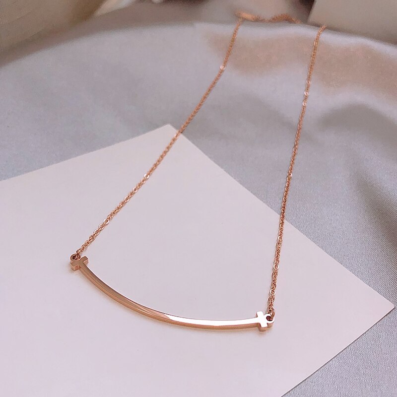 Nuove Donne Di Modo Collana in Acciaio Inox Collana Numero Romano di Lusso Dei Monili Delle Donne di Alta Qualità Dei Monili di Cerimonia Nuziale