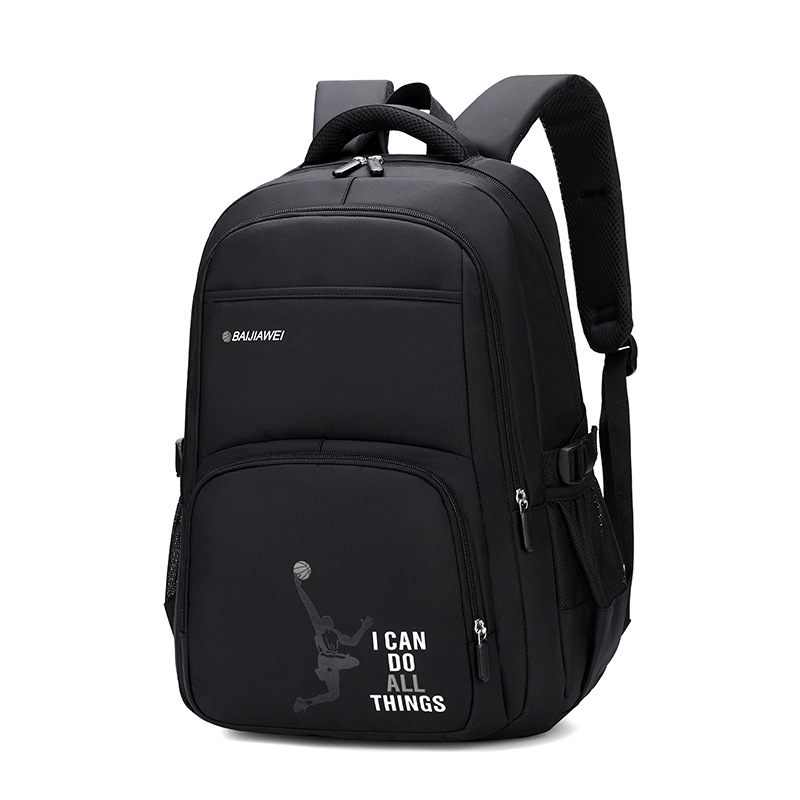 BAIJIAWEI Kinder wasserdicht Schoolbag Pro Jugendliche Jungen Mädchen Kinder Nylon groß Kapazität Rucksack Buchen Tasche primär Schule Taschen: Schwarz