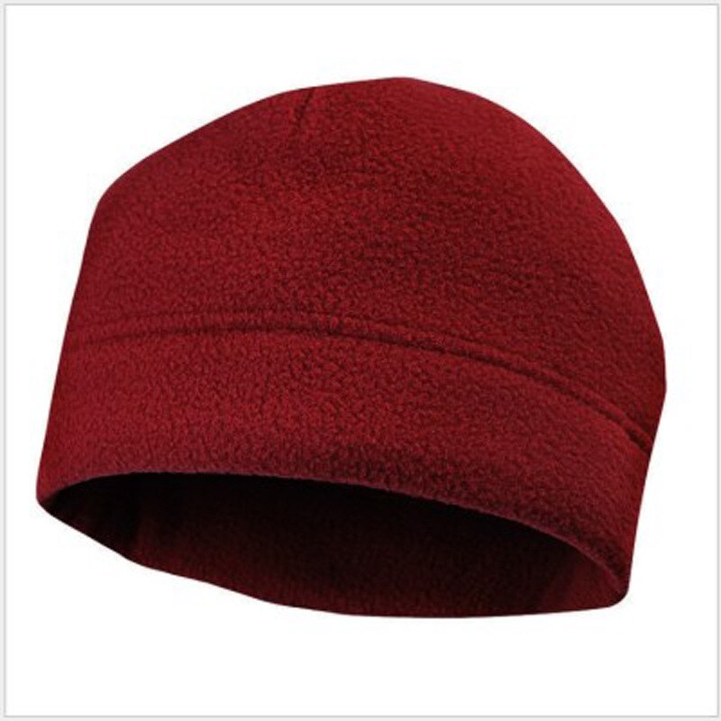 Outdoor Fleece Sport Cap Mannen En Vrouwen Camping Wandelen Hoed Vissen Paardrijden Jagen Warm En Winddicht Winter Hoed: Red wine