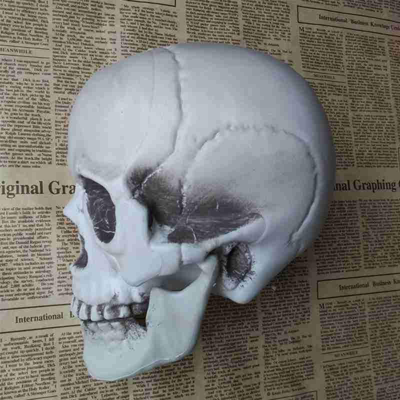 Statues Sculptures Halloween Decorations Artificial Plastic Bone Party Horror Skull Head Ornament Model Bar Skull Scary Ske L1R8