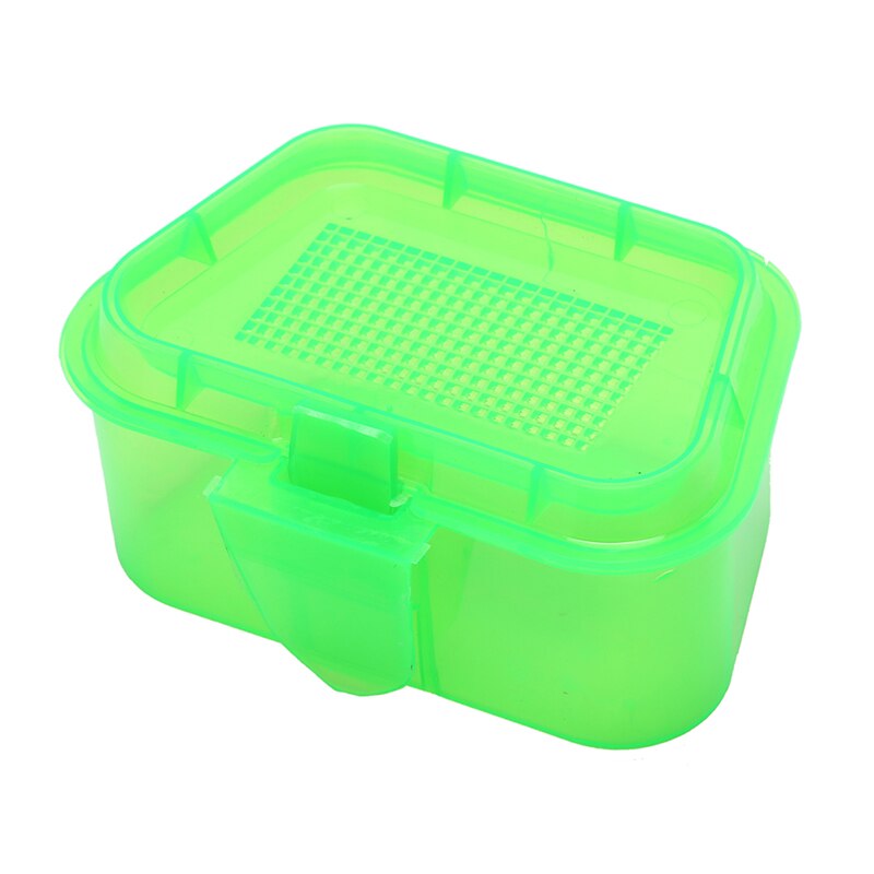 1pc regnorme blodorme agn container boks fiskeri tilbehør farve tilfældig plast fiskeri levende agn opbevaring boks