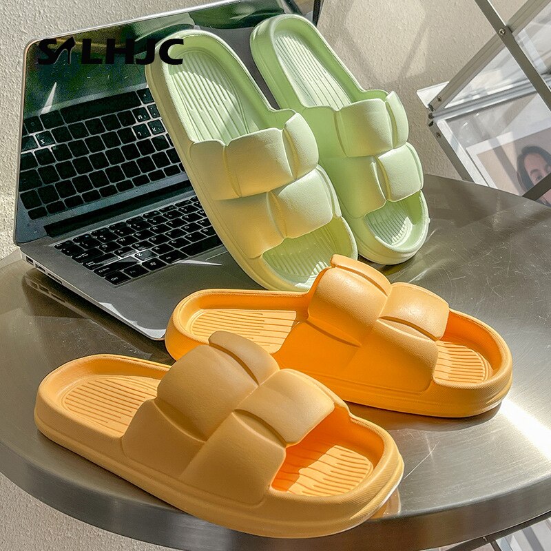 Dikke Platform Cloud Slippers Zomer Strand Schoenen Eva Zachte Zool Slide Sandalen Antislip Huis Badkamer Schoenen