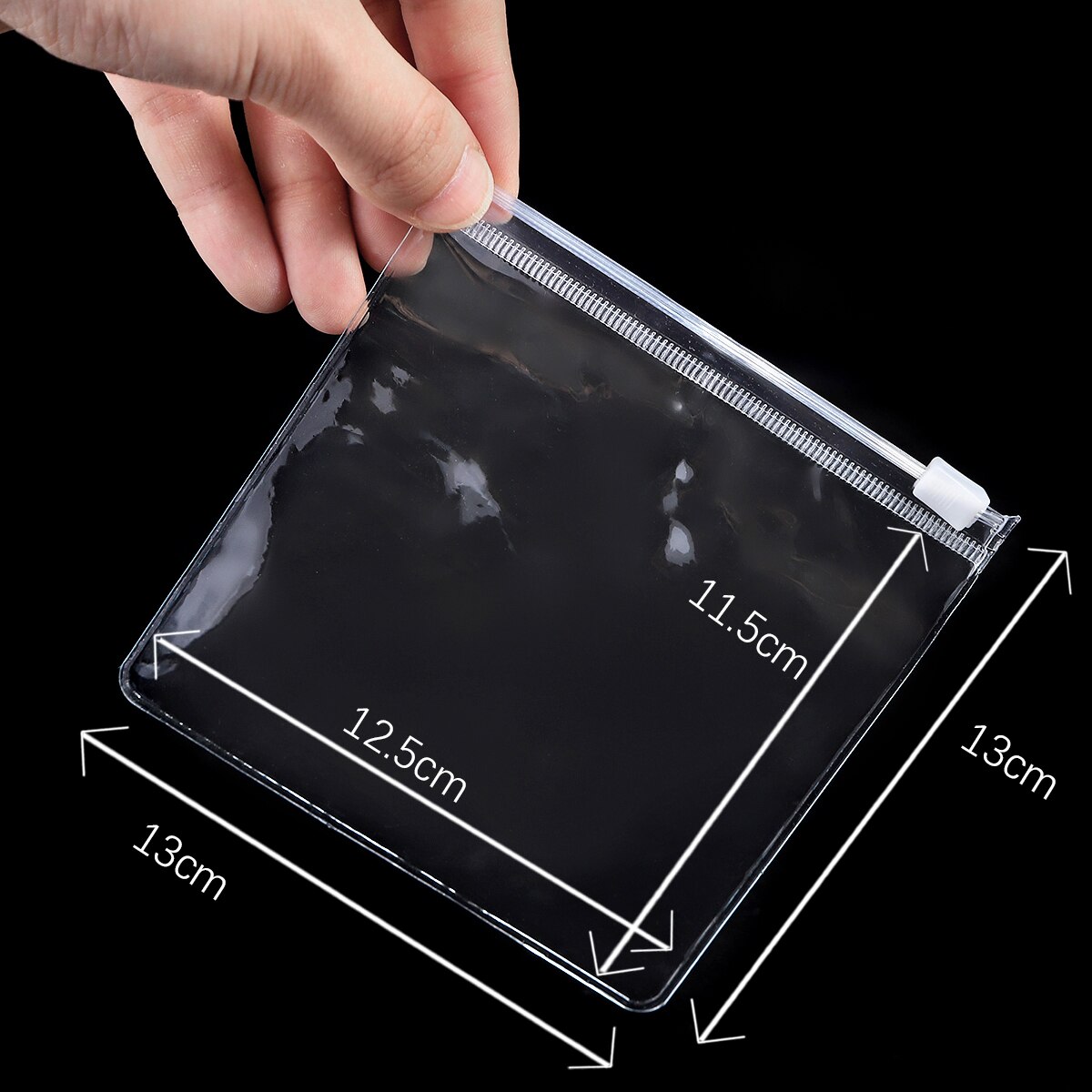 50pcs/lot PVC Zipper Bag Clear Soft Plastic Bag Sealed Anti-oxidation Jewelry Storage Bag Souvenir Universal Packaging